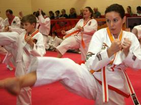 Black belt training in action